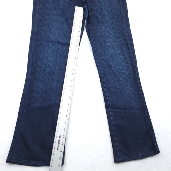 Paige Manhattan Jeans Blue Denim Dark Wash Mid Rise Womens Size 29x27 - Picture 5 of 10
